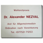 Günstiges Kunststoff Arztschild