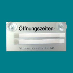 Öffnungszeiten-Schilder