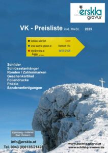 VK-Preisliste inkl. MwSt. 2023