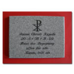 Trauerschild Granit Design hellgrau