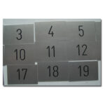 Nummern Schilder Aluminium silber eloxiert