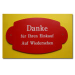 ÖZ - Schild aus Kunststoff Rückseite, 22 x 13 cm od. 28 x 15 cm