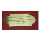 Sonderanfertigung Steckschild Panelplatte