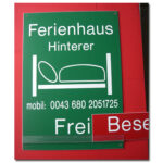 Zimmervermieter-Schild