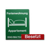 Zimmervermieter-Schild