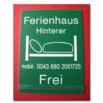 Zimmervermieter-Schild