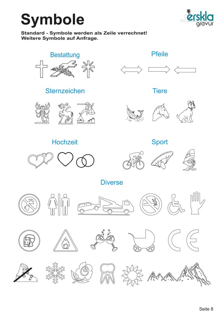 Gravurmuster Symbole
